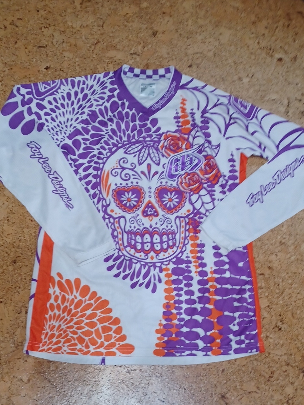 Troy Lee Designs Women's Orange/Purple Motocross Jersey Size L